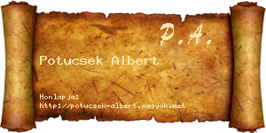 Potucsek Albert névjegykártya