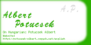 albert potucsek business card